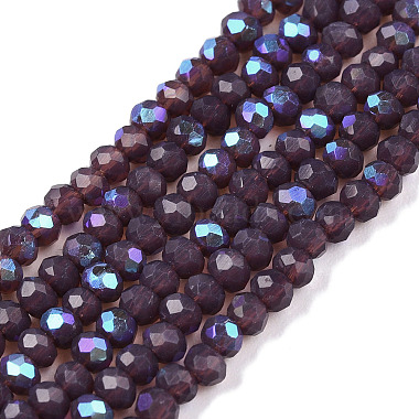 Medium Purple Rondelle Glass Beads