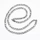 304 colliers en acier inoxydable de la chaîne figaro(NJEW-H445-20P)-1