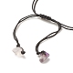 Bracelet de perles tressées en éclats de fluorite naturelle(BJEW-JB08019-07)-5