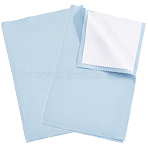 2Pcs 4 Layers Silver Polishing Cloth, Jewelry Cleaning Cloth, Sterling Silver Anti-Tarnish Cleaner, Rectangle, Light Sky Blue, 28.8x18.1x0.18cm(TOOL-BBC0001-08B)