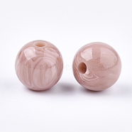 Resin Beads, Imitation Gemstone, Round, Pink, 12mm, Hole: 2mm(RESI-S377-14A-05)