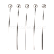 Brass Ball Pins, Platinum, 20x0.4mm(KK-L048-02)