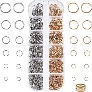 304 Stainless Steel Jump Rings, Open Jump Rings, Golden & Stainless Steel Color, 931pcs/set(STAS-UN0017-23)