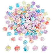 200Pcs 5 Colors Plastic Beads, Petaline, Mixed Color, 18x15x3mm, Hole: 2mm(KY-GA0001-12)