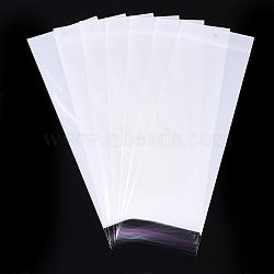 (Holiday Stock-Up Sale)Pearl Film Cellophane Bags, OPP Material, Self-Adhesive Sealing, with Hang Hole, Rectangle, White, 26~27x14cm, Unilateral Thickness: 0.045mm, Inner Measure: 21~22.5x14cm(OPC-S019-07H)