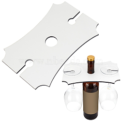 Wood Wine Holder, Wine glass Storage, Rectangle, 151x227x5mm, Inner Diameter: 30mm and 20.2mm(AJEW-WH0009-76B)