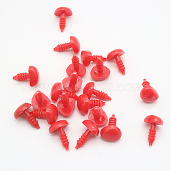 Triangle Plastic Craft Safety Screw Noses, with Shim, Doll Making Supplies, Red, 11x10mm(DOLL-PW0001-044-C03)