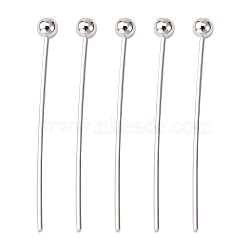 Brass Ball Pins, Platinum, 20x0.4mm(KK-L048-02)