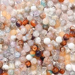 Mixed Style Glass Beads, Round, Mixed Color, 8~10mm(X1-GLAA-XCP0012-02T)