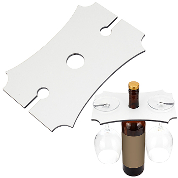 Wood Wine Holder, Wine glass Storage, Rectangle, 151x227x5mm, Inner Diameter: 30mm and 20.2mm