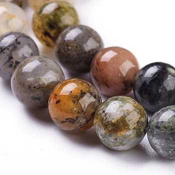Natural Sunstone Beads Strands, Round, 8mm, Hole: 1mm, about 49pcs/strand, 15.16 inch(38.5cm)