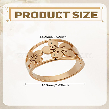 Bague en acier inoxydable 1pc(RJEW-LP0002-30G)-2