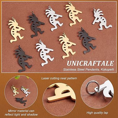 Unicraftale 9Pcs 3 Colors 304 Stainless Steel Pendants(STAS-UN0037-80)-4