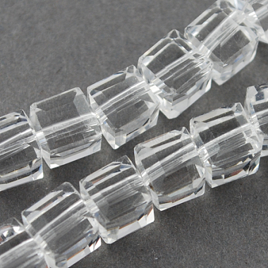 6mm Clear Cube Glass Beads