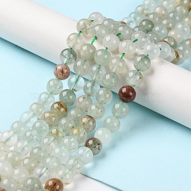 Natural Green Rutilated Quartz Beads Strands(G-Q1001-A03-01)-4