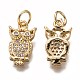 Brass Micro Pave Clear Cubic Zirconia Charms(ZIRC-C020-45)-3