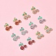 12 個 6 色のラックメッキ合金ペンダント(FIND-FS0003-11)-7