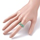 4個4色ガラスシードビーズ編みこみフィンガー指輪セット女性用(RJEW-JR00419)-4