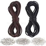 DIY Cowhide Cord Necklaces Bracelets Making Kits, include Alloy Jump Rings, Lobster Clasps and Clamp Ends, Mixed Color, 12x7x3mm, Hole: 1.4mm, 50pcs(DIY-CL0002-47)