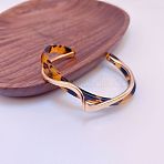 Wave Acrylic & CCB Plastic Cuff Bangles for Women, Sandy Brown, Inner Diameter: 2-3/8 inch(6cm)(FS-WGC603E-06)