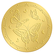 Self Adhesive Gold Foil Embossed Stickers, Medal Decoration Sticker, Butterfly Pattern, 5x5cm(DIY-WH0211-198)