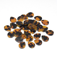 Cellulose Acetate(Resin) Pendants, teardrop, Goldenrod, 18x13.5x2.5mm, Hole: 1.5mm(KY-S144-A301)