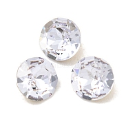 Glass Rhinestone Cabochons, Flat Back & Back Plated, Faceted, Diamond, Alexandrite, 6x3mm(RGLA-L029-13B-283)