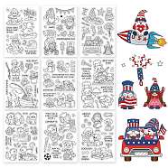 PandaHall Elite 9 Sheets 9 Style PVC Plastic Stamps, for DIY Scrapbooking, Photo Album Decorative, Cards Making, Stamp Sheets, Angel & Fairy Pattern, 16x11x0.3cm, 1 sheet/style(DIY-PH0006-80A)