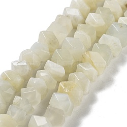 Natural White Moonstone Beads Strands, Nuggets, Faceted, 6~8x10.5~14x8~9.5mm, Hole: 1.2mm, about 57~61pcs/strand, 15.16''~15.39''(38.5~39.1cm)(G-D091-A11)