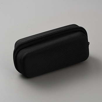 Polyester Electronic Organizer Bag, Portable Travel Waterproof Cable Storage Zipper Pouches, for Cable, Charger, Phone, Earphone, Cosmetics, Rectangle, Black, 18.3x9.3x7.1cm