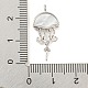 Plaqué rhodium 925 argent sterling micro pavé de zircone cubique avec bélières en coquillage(STER-Q190-11P)-3