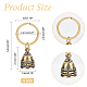 Christmas Brass Bell Pendant Keychain(KEYC-WH0027-96)-2