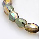 Half Rainbow Plated Glass Faceted Rice Beads Strands(GLAA-A030A-HR06)-1