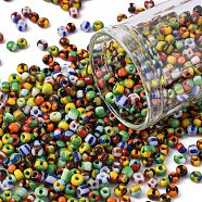 8/0 Glass Seed Beads, Opaque Colours Seep, Mixed Color, 3mm, hole:1mm, about 1111pcs/50g(X-SEED-S006-M)