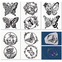 PVA Water-soluble Embroidery Aid Drawing Sketch, Rectangle, Butterfly, 297x210mmm, 5pcs/set(DIY-WH0515-001)