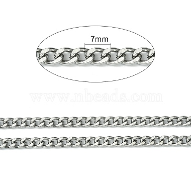 304 Stainless Steel Cuban Link Chains(CHS-L015-12)-2