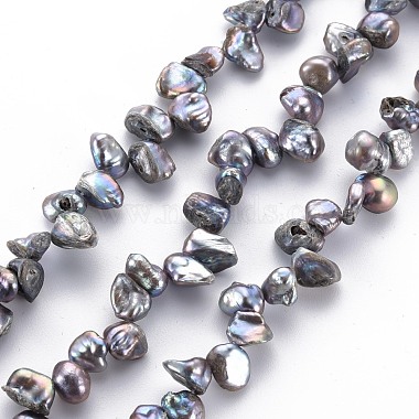 Gray Nuggets Keshi Pearl Beads