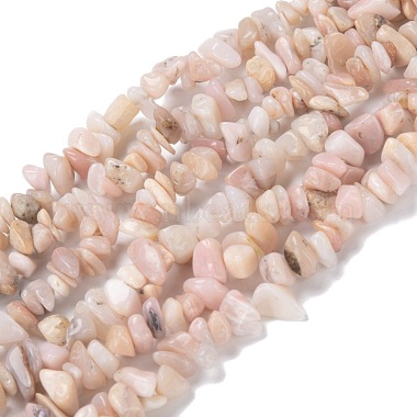 Natural Pink Opal Nuggets Beads Bib Necklaces for Girl Women(NJEW-G025-01D)-2