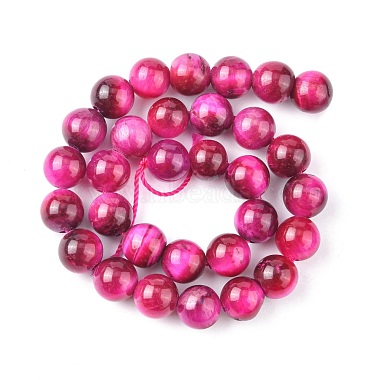 Natural Rose Tiger Eye Beads Strands(X-G-G099-6mm-12)-3