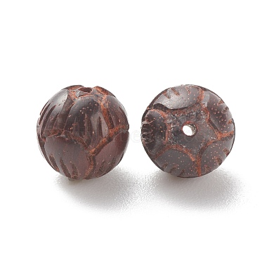 Perles de padouk africain(WOOD-E012-01C)-2