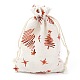 Christmas Theme Cotton Fabric Cloth Bag(X-ABAG-H104-B)-3