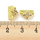 placage en rack laiton micro pavé clair zircone cubique connecteur breloques(KK-F864-06G)-3