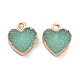 Resin with Golden Zinc Alloy Charms(RESI-CJC0009-04D)-1