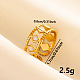 Fashionable 304 Stainless Steel Enamel Cuff Ring(KR4254-2)-1