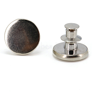 Alloy Button Pins for Jeans, Nautical Buttons, Garment Accessories, Round, Round, 17mm(PURS-PW0009-03H)