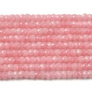 Synthetic Luminous Stone Beads Strands, Faceted, Round, Glow in the Dark, Salmon, 3x2mm, Hole: 0.6mm, about 156pcs/strand, 14.17 inch(36cm)(G-C086-01A-03)