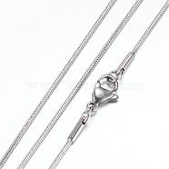304 Stainless Steel Herringbone Chain Necklaces, with Lobster Claw Clasps, Stainless Steel Color, 19.5 inch~20 inch(49.5~50.8cm), 1.2mm(STAS-G083-23P)
