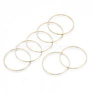 Brass Linking Rings, Lead Free & Nickel Free, Ring, Light Gold, 35x1mm, about 500pcs/bag(KK-S327-06KC-35mm)