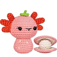 Animal Display Decoration DIY Knitting Kits for Beginners, including Doll Eye, Crochet Hook, Stitch Marker, Yarn, Instruction, Dragon, 10cm(PW-WG18830-05)