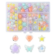 Transparent Acrylic Beads, Bead in Bead, Mixed Shapes, Mixed Color, 8~16.5x8~17x6~10.5mm, hole: 2~2.5mm, 197pcs/box(TACR-YW0001-78)